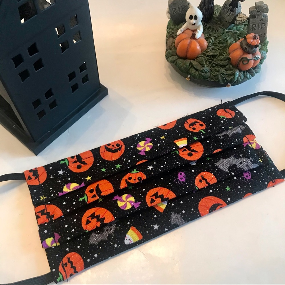 Halloween candy fabric face mask